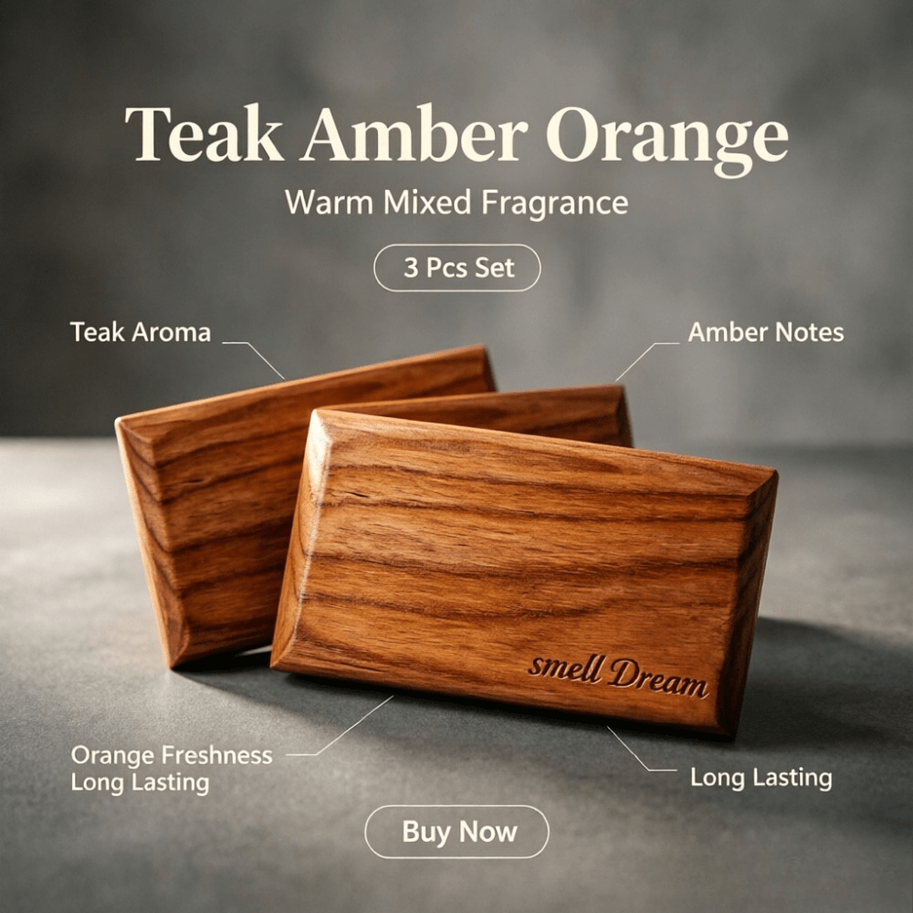 Home Fragrance Best - Car Air Freshener Teak Amber Orange