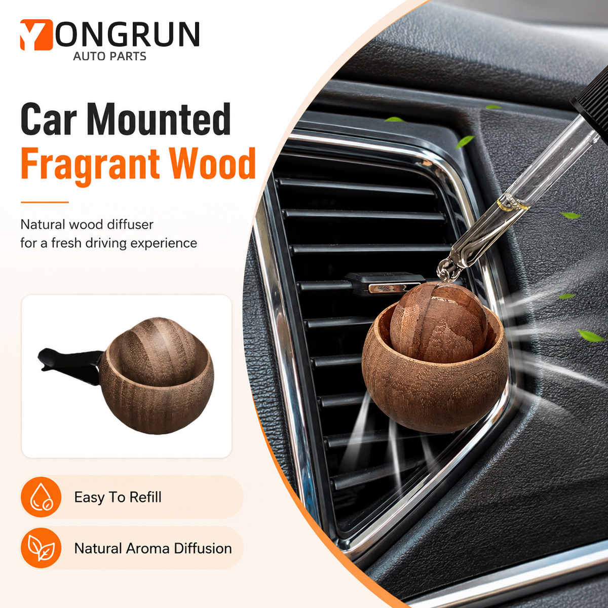 YONGRUN Car Diffuser Ball Natu - đánh giá và giá Car Vent Diffuser